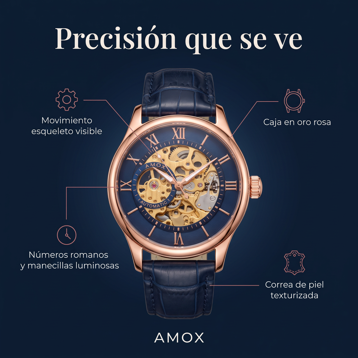 Reloj Classic Skeleton Automático Hombre