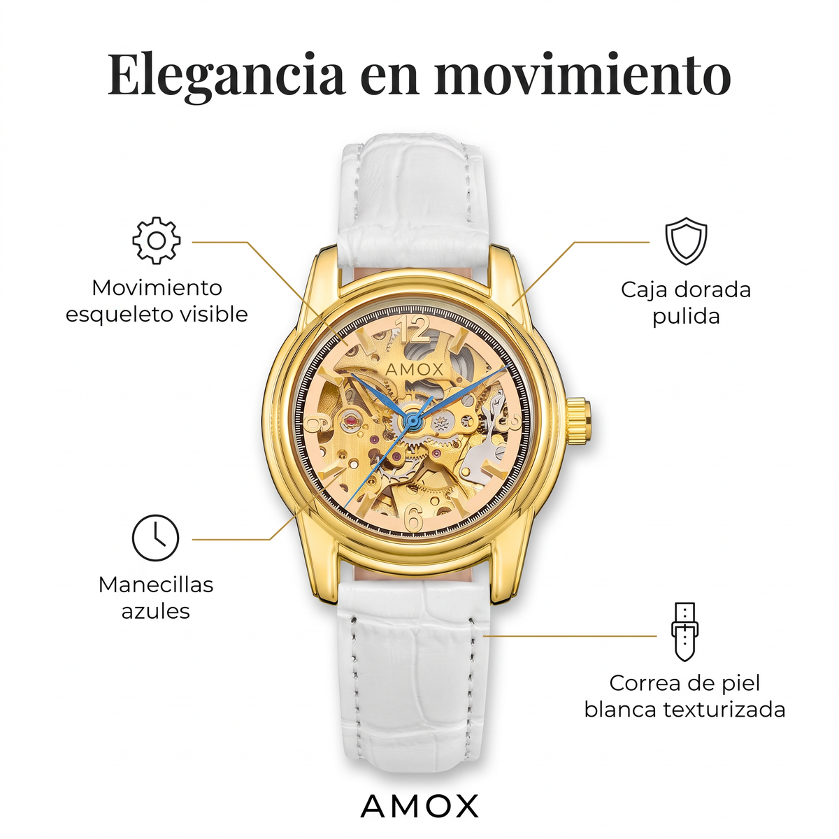 Reloj Aurora Skeleton Mujer