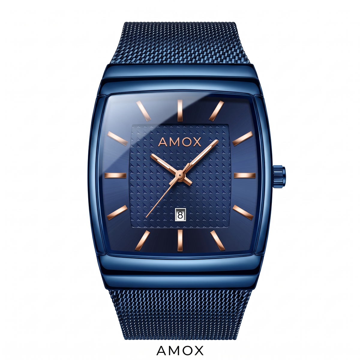 Reloj Finesse Hombre Amox color Azul / Azul, caja rectangular