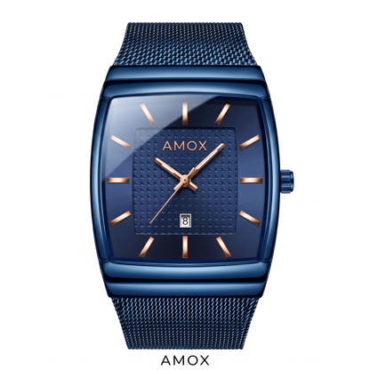 Reloj Finesse Hombre Amox color Azul / Azul, caja rectangular