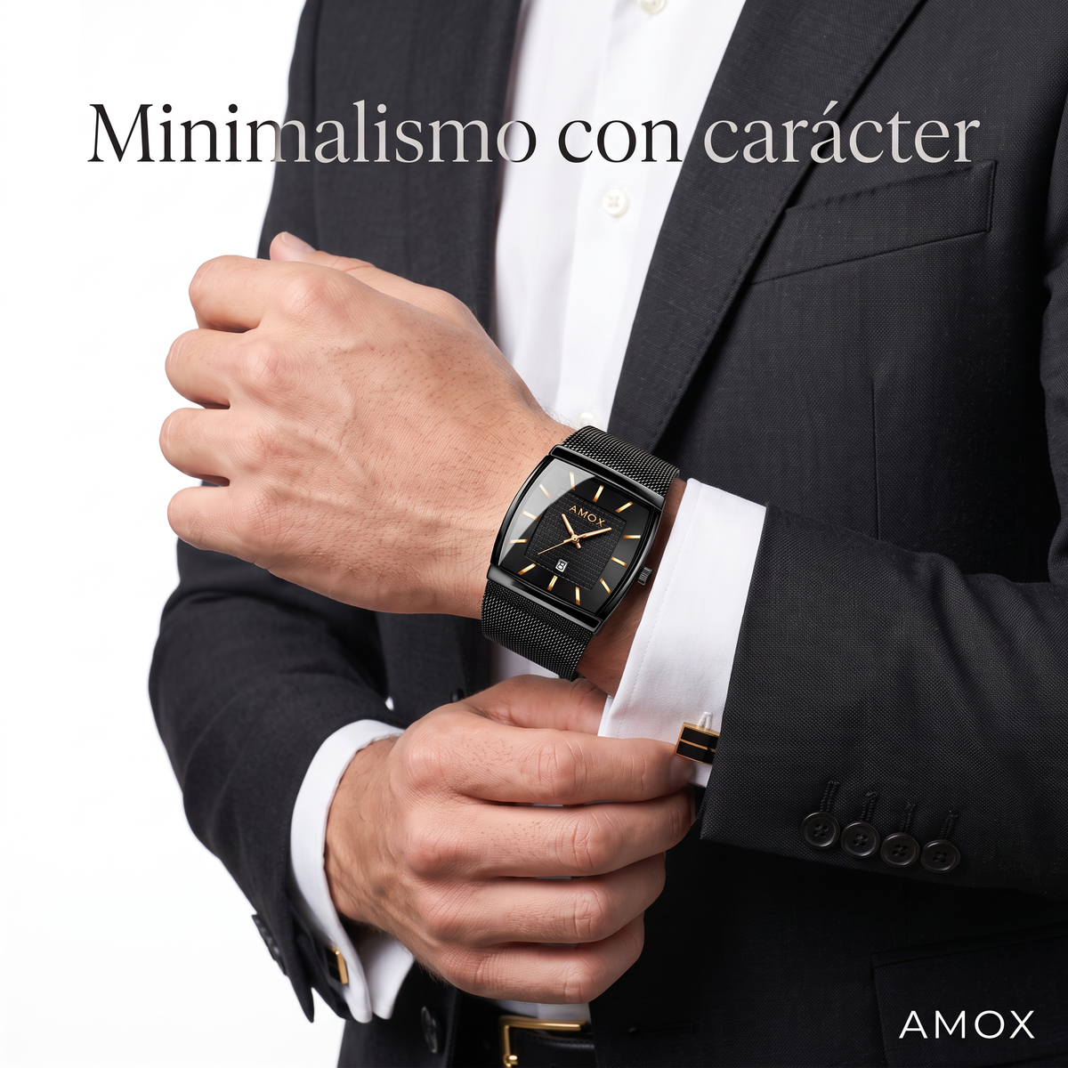 Detalle del Reloj Finesse Hombre Amox en acero inoxidable